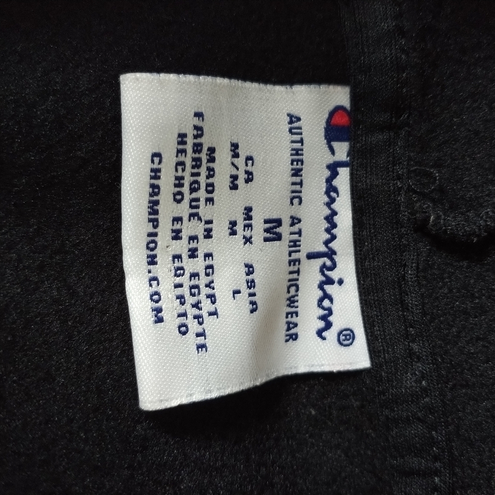 Men's Champion Black Hoodie M - Picture 9 of 11
